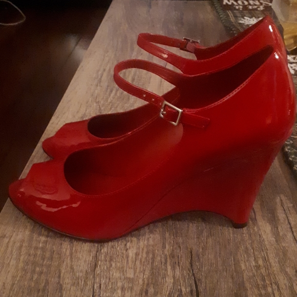Ladies Peekaboo Toe wedge shoes - Picture 3 of 4
